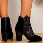 MILLICENT | LACE ANKLE BOOTS
