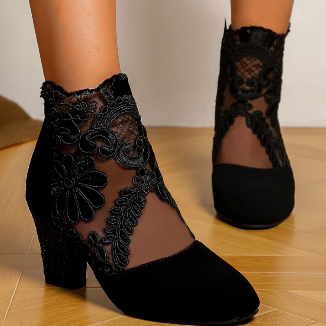 MILLICENT | LACE ANKLE BOOTS
