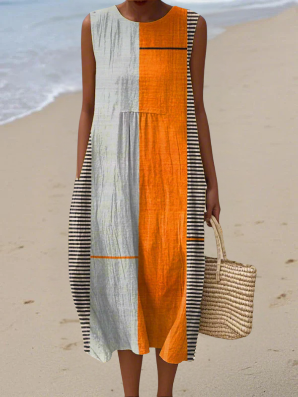 May Colourblock Midi Dress