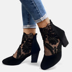 PIPPA | LACE HEELED ANKLE BOOTS