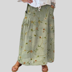 Ladies' Floral Maxi Skirt with Pockets