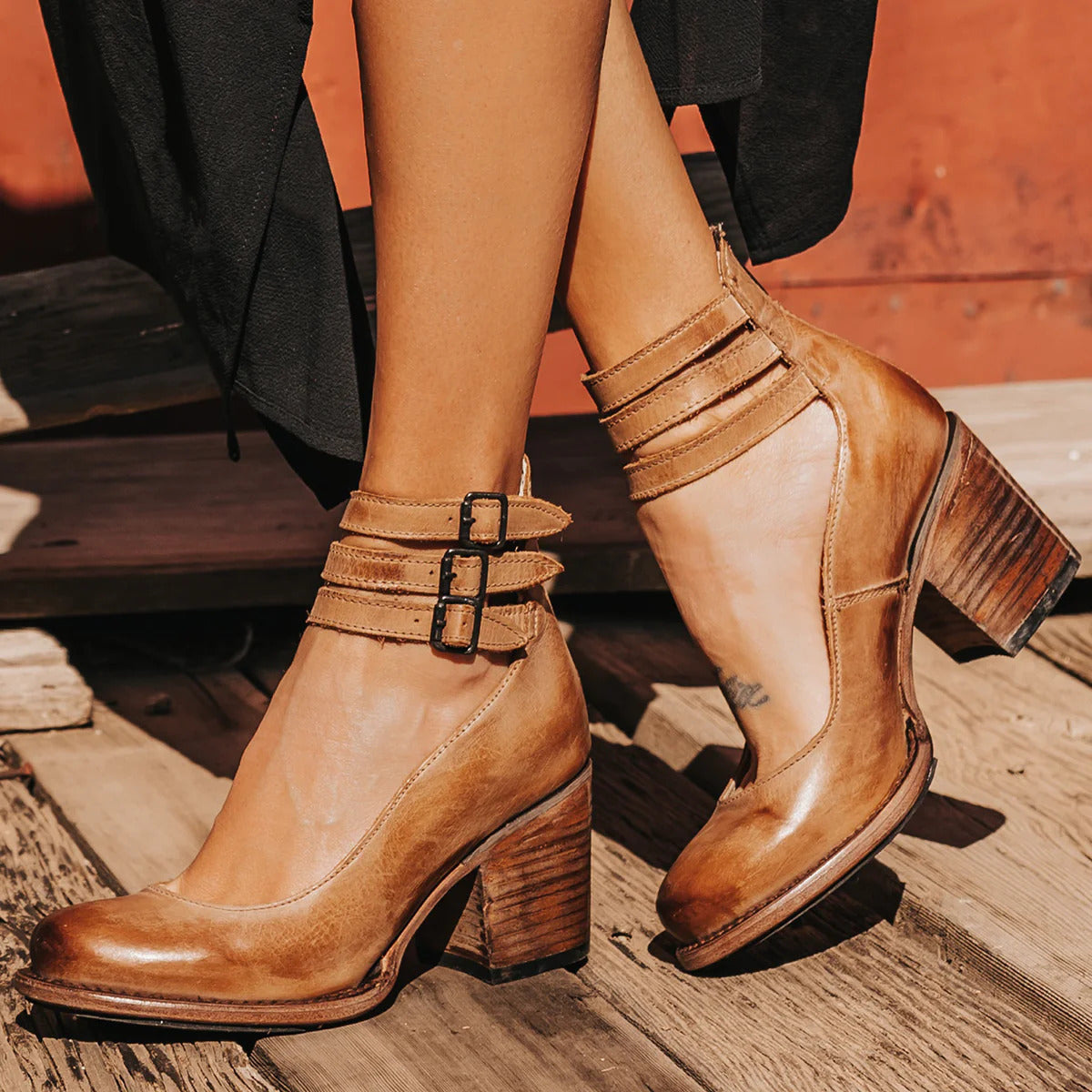 WINIFRED | BUCKLED ANKLE BOOTS