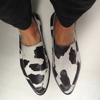 Becca | Cow Print Slip-On Loafers