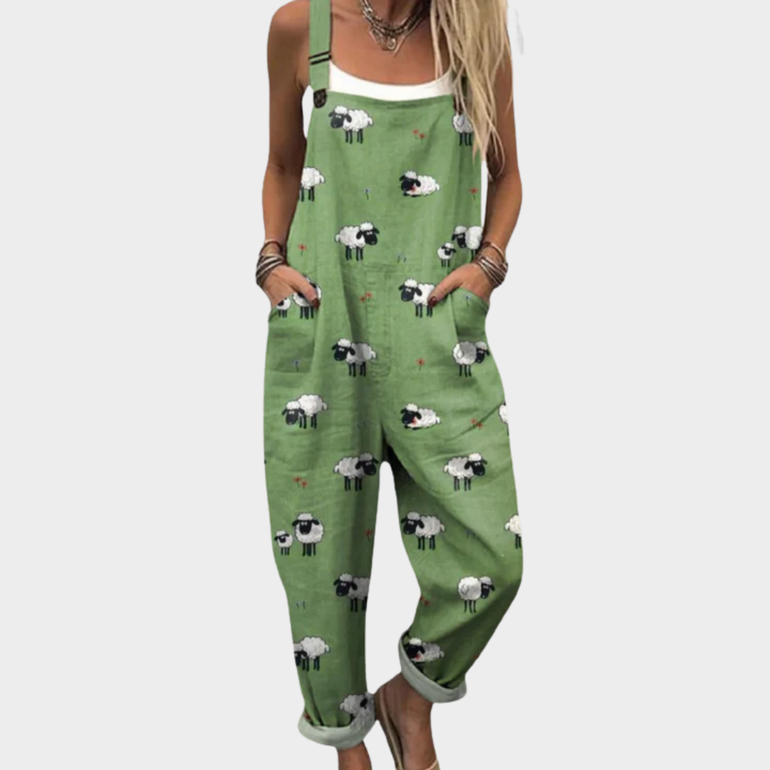 Comfortable Patterned Dungarees
