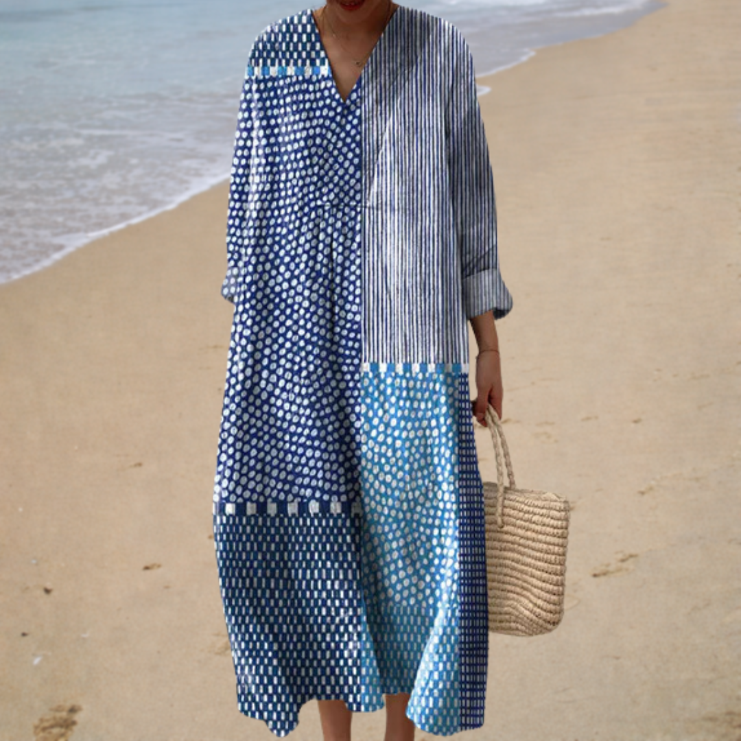 Figure-flattering Summer Dress with Print