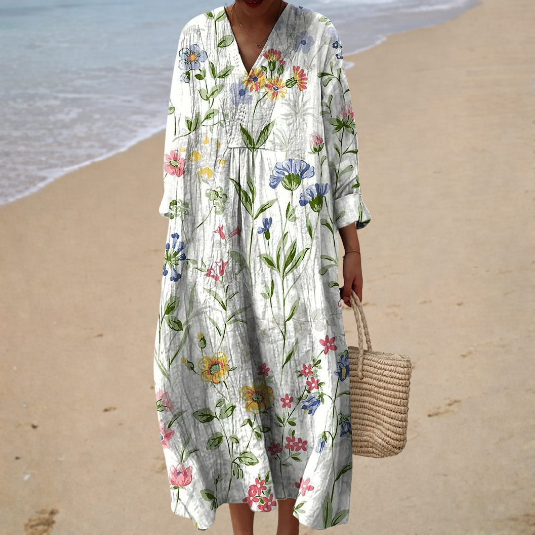 Figure-flattering Summer Dress with Print