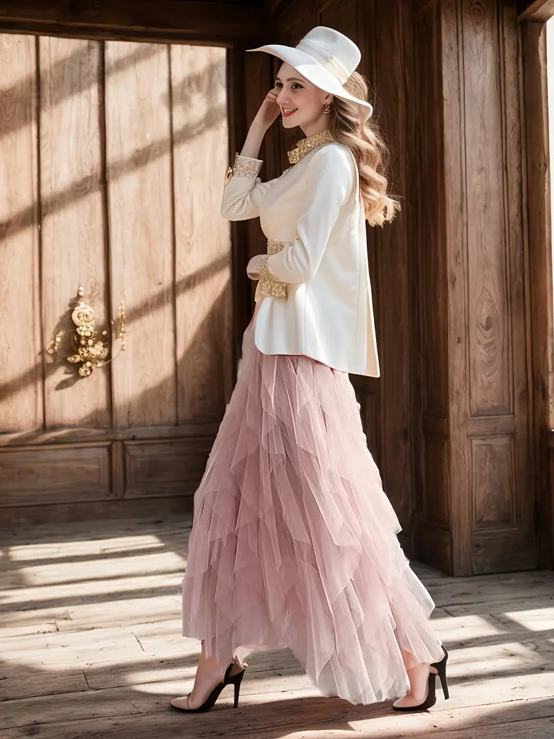 Cecil | Stylish Mesh Layered Tutu Skirt