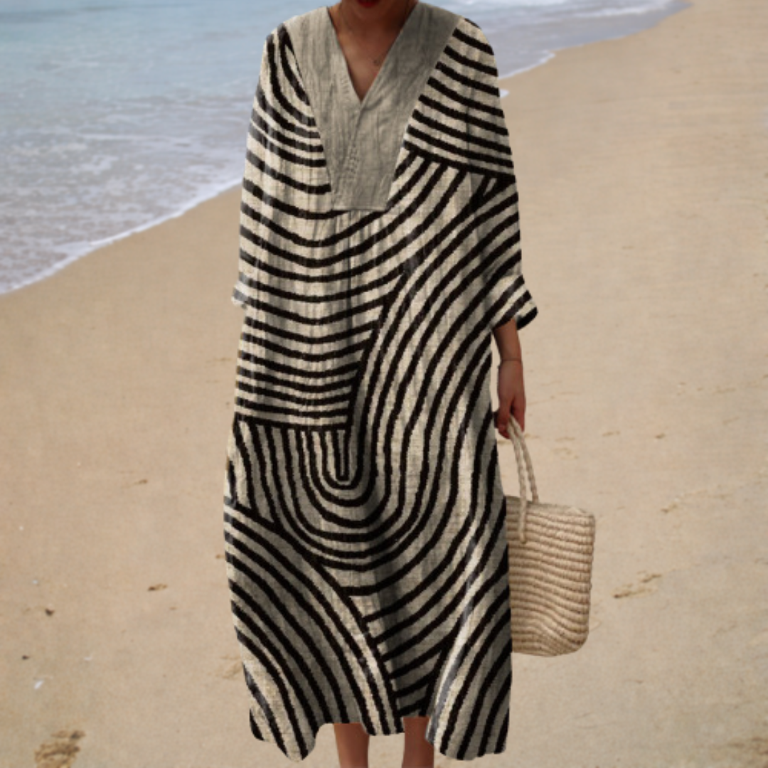 Figure-flattering Summer Dress with Print