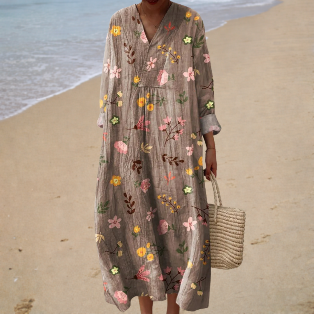 Figure-flattering Summer Dress with Print