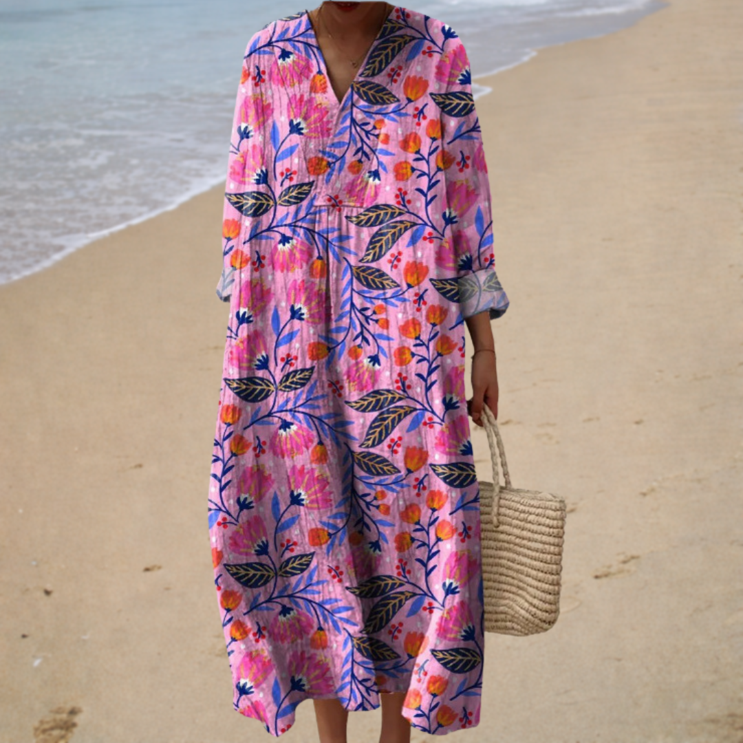 Figure-Flattering Summer Dress with Print