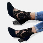PIPPA | LACE HEELED ANKLE BOOTS