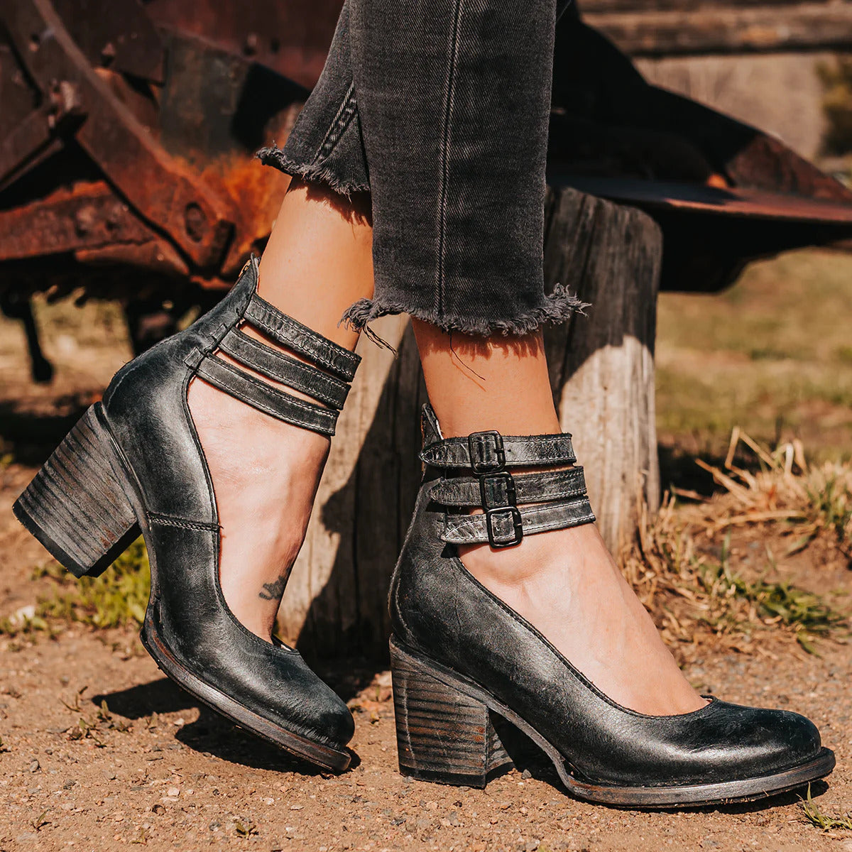 WINIFRED | BUCKLED ANKLE BOOTS