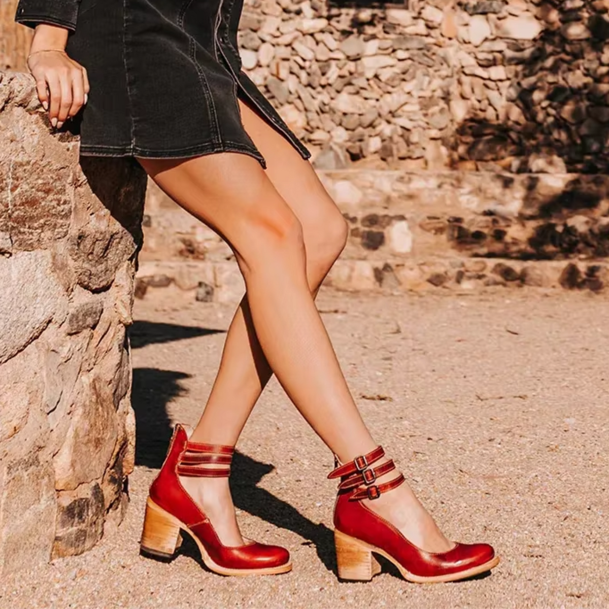 WINIFRED | BUCKLED ANKLE BOOTS