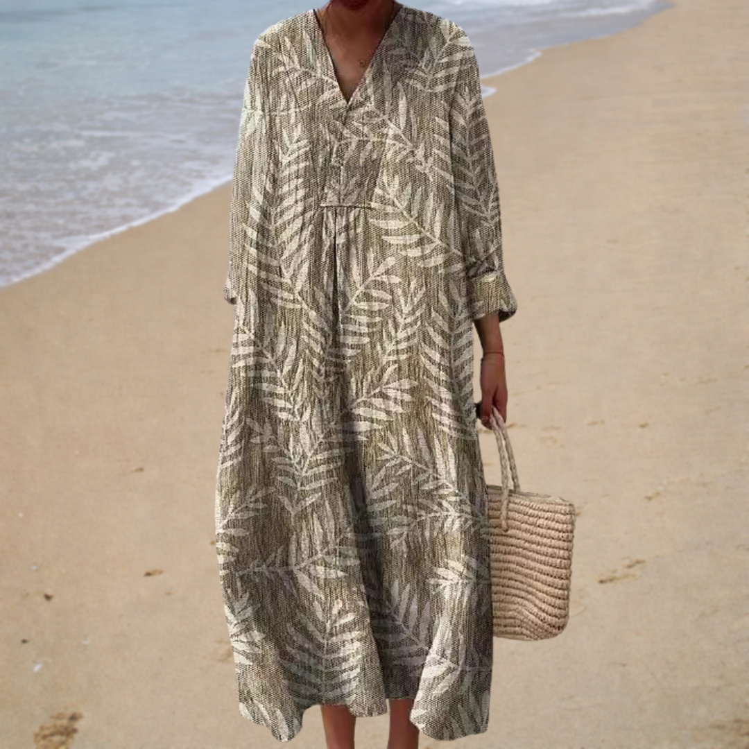Figure-Flattering Summer Dress with Print