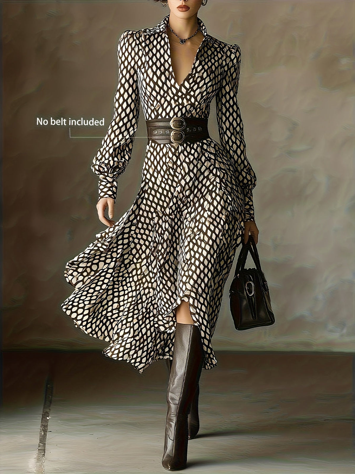 Zoe | Diamond Print Dress