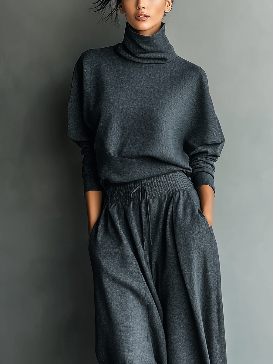 Knit Ensemble Wide Trousers
