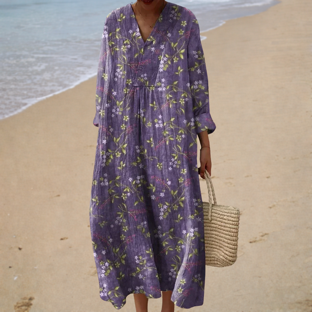 Figure-flattering Summer Dress with Print