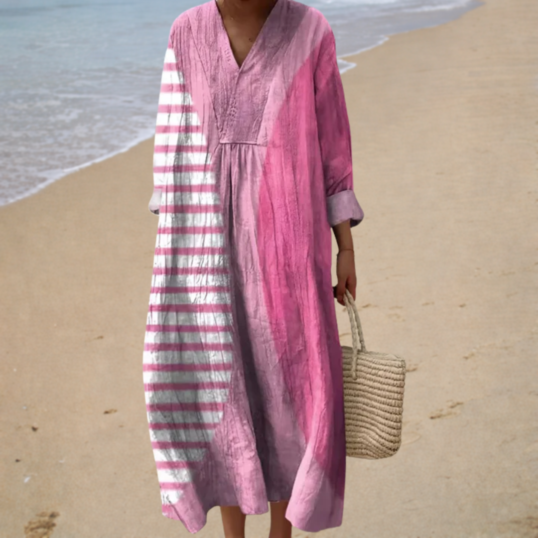 Figure-flattering Summer Dress with Print