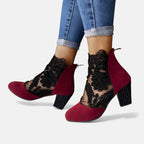 PIPPA | LACE HEELED ANKLE BOOTS