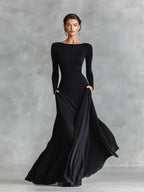 Rubi | Elegant Black Maxi Dress
