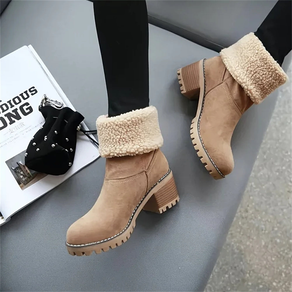 PRIMROSE | SHEARLING-CUFF ANKLE BOOTS