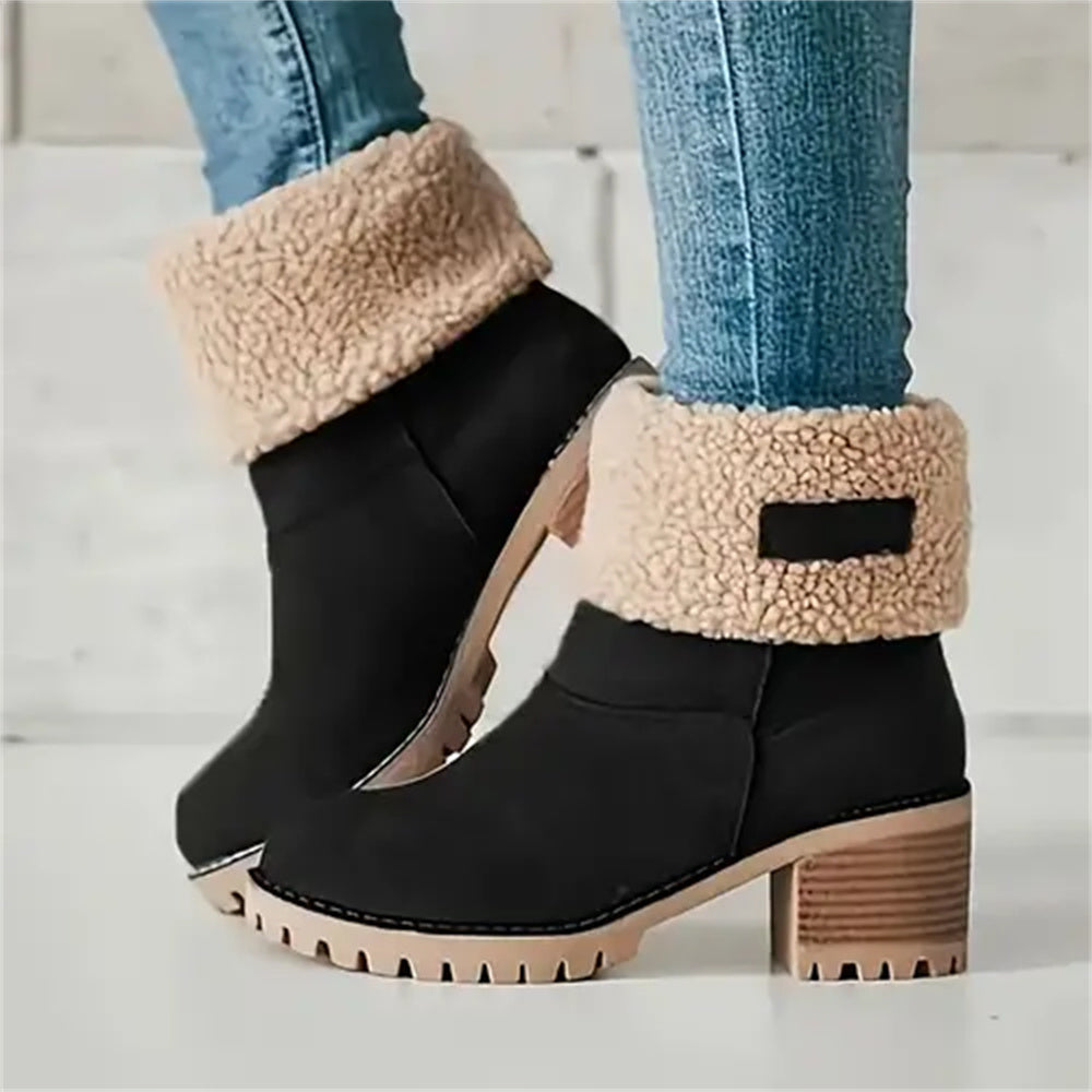 PRIMROSE | SHEARLING-CUFF ANKLE BOOTS