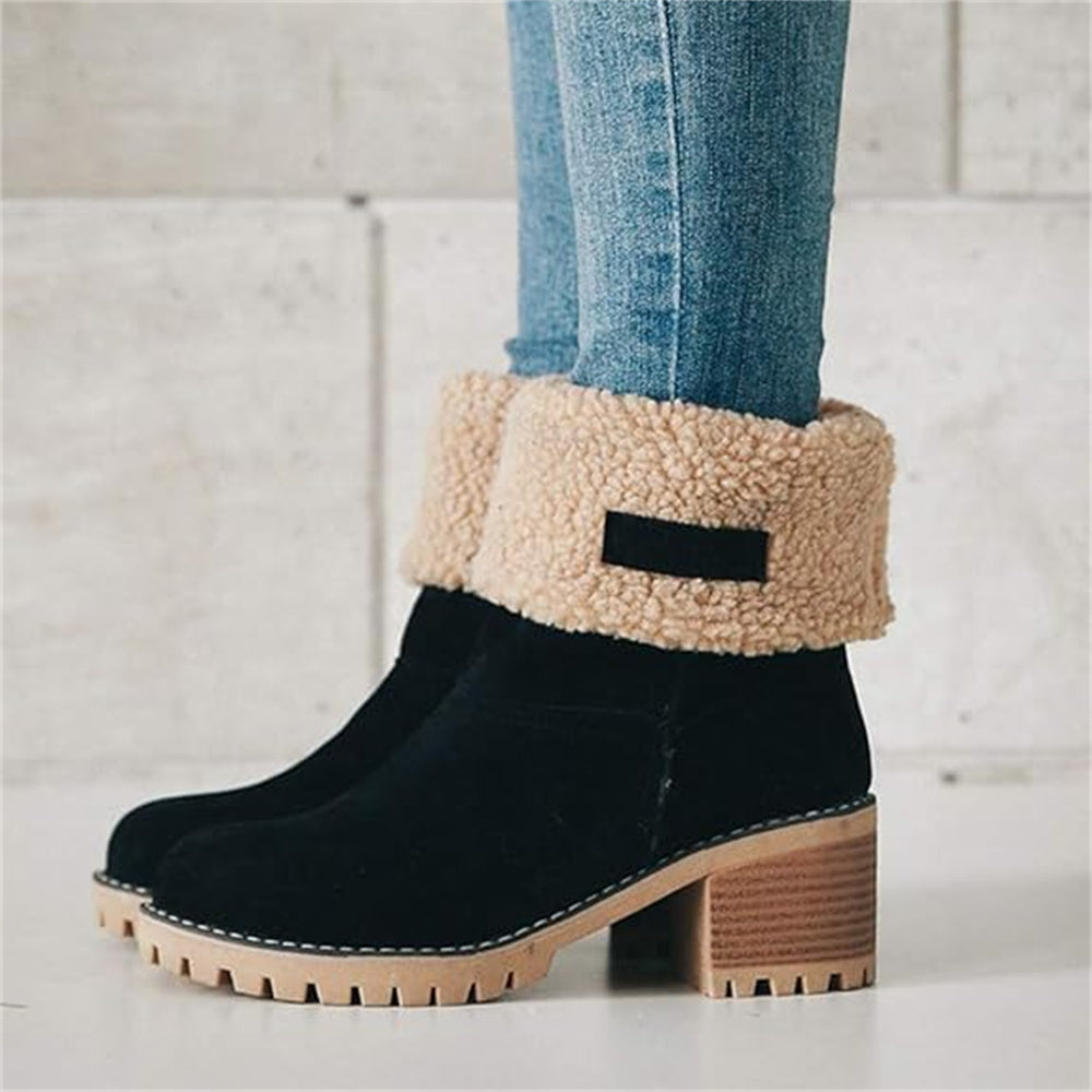 PRIMROSE | SHEARLING-CUFF ANKLE BOOTS