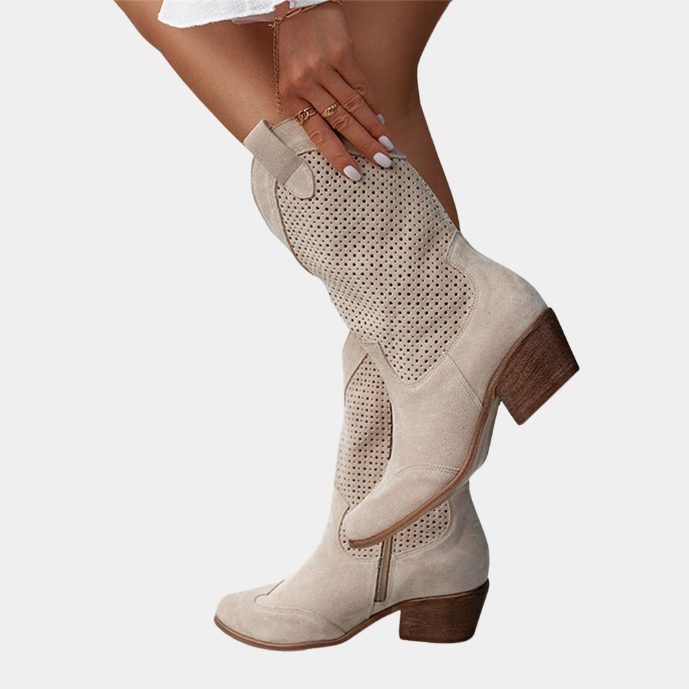 ROSAMUND | PERFORATED WESTERN BOOTS