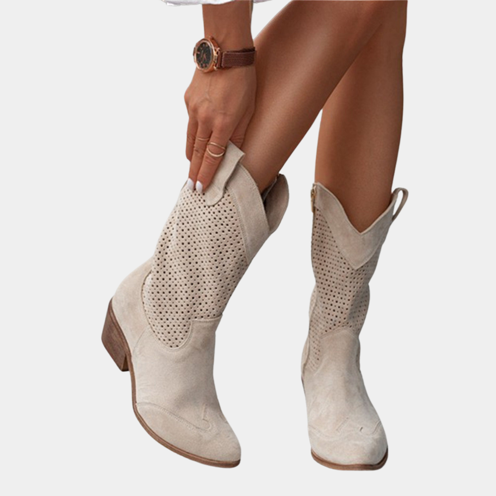 ROSAMUND | PERFORATED WESTERN BOOTS
