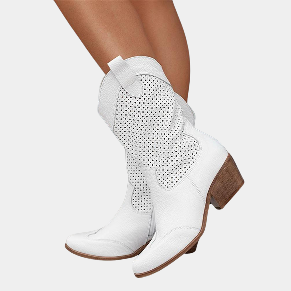 ROSAMUND | PERFORATED WESTERN BOOTS