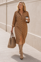 Claudia | Polka Dot Midi Dress