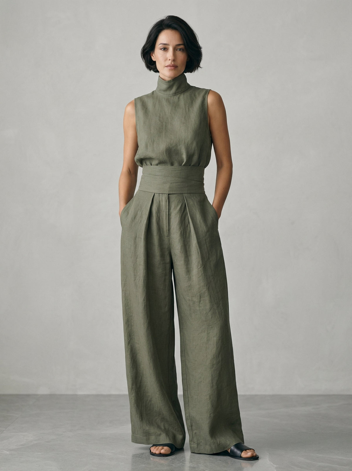 Esther | Minimalist Sleeveless Top Set