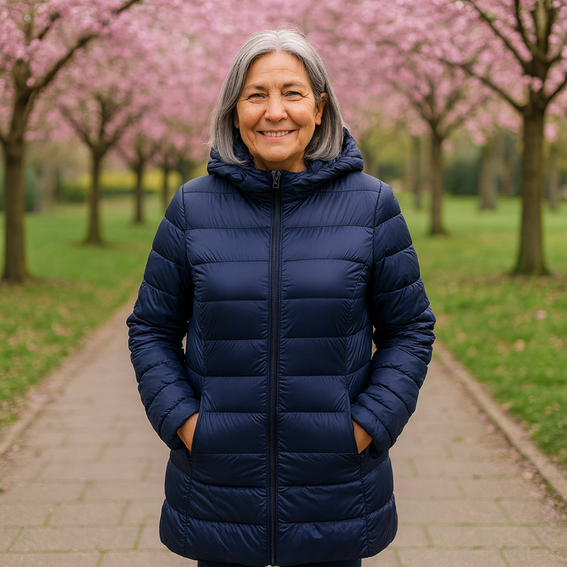LONG TRANSITIONAL PADDED JACKET | NAVY BLUE