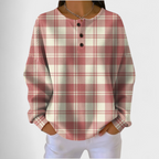 Emily | Pink Jumper with Check Pattern