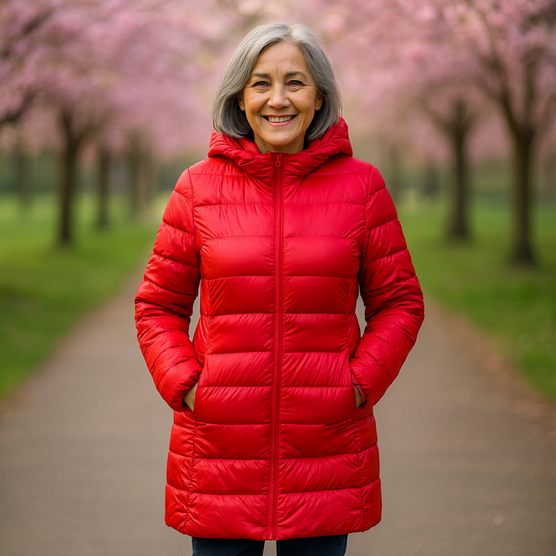 LONG TRANSITION DOWN JACKET | RED