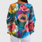 Ida | Jumper with Large Colourful Flowers