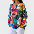 Ida | Jumper with Large Colourful Flowers