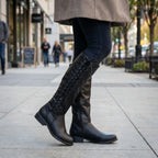 OTTILIE | LACE-BACK KNEE-HIGH BOOTS
