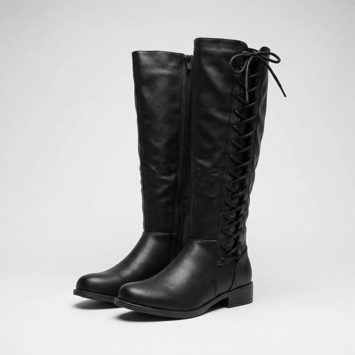 OTTILIE | LACE-BACK KNEE-HIGH BOOTS