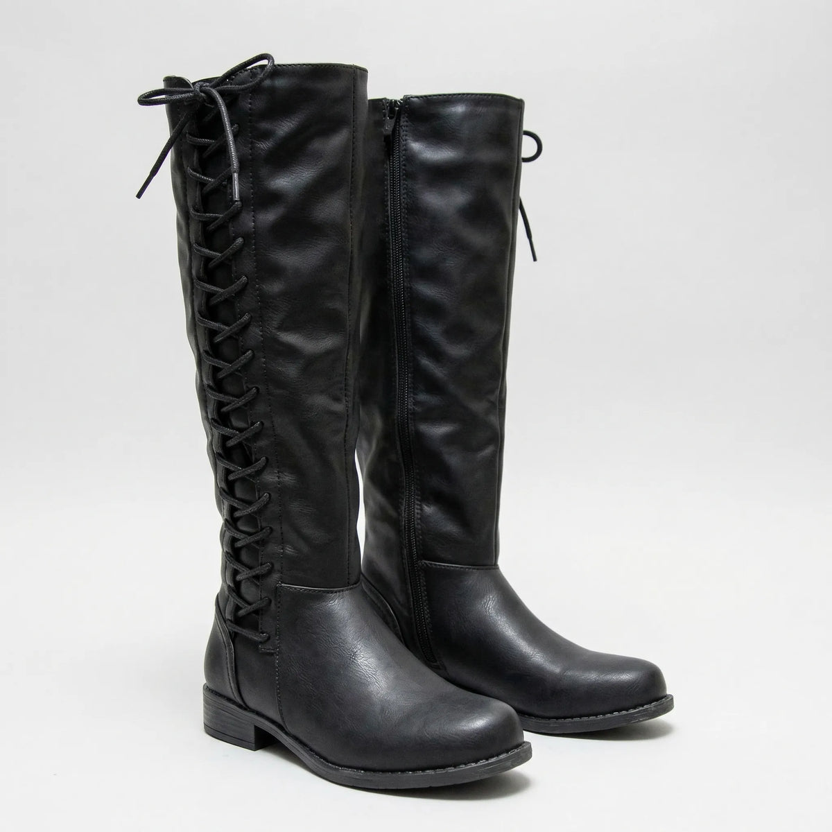 OTTILIE | LACE-BACK KNEE-HIGH BOOTS