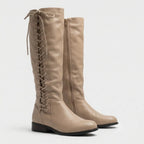 OTTILIE | LACE-BACK KNEE-HIGH BOOTS