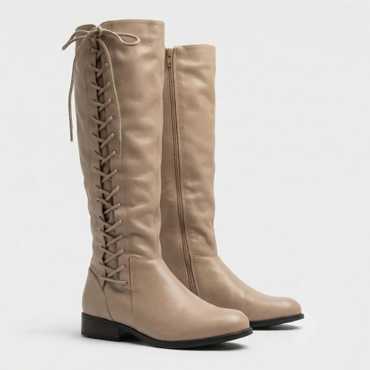 OTTILIE | LACE-BACK KNEE-HIGH BOOTS