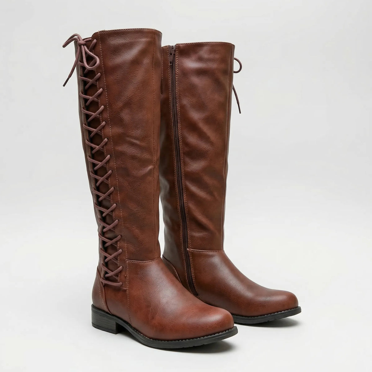 OTTILIE | LACE-BACK KNEE-HIGH BOOTS