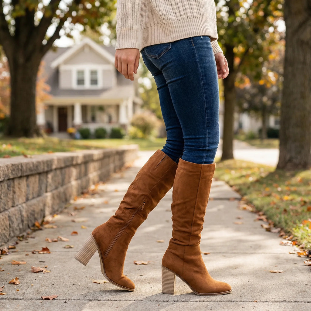 LETITIA | KNEE-HIGH BLOCK HEEL BOOTS