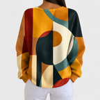Leah | Jumper with Geometric Retro Pattern