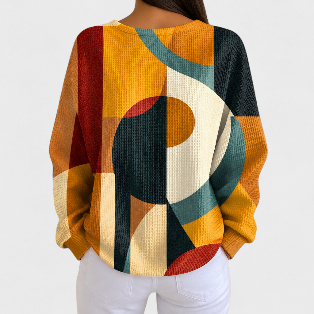 Leah | Jumper with Geometric Retro Pattern