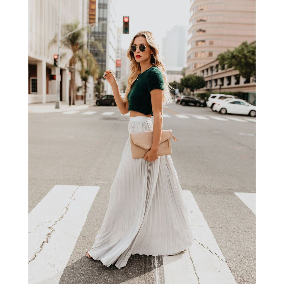 Maxi Skirt | Pleated Fall & High Waist
