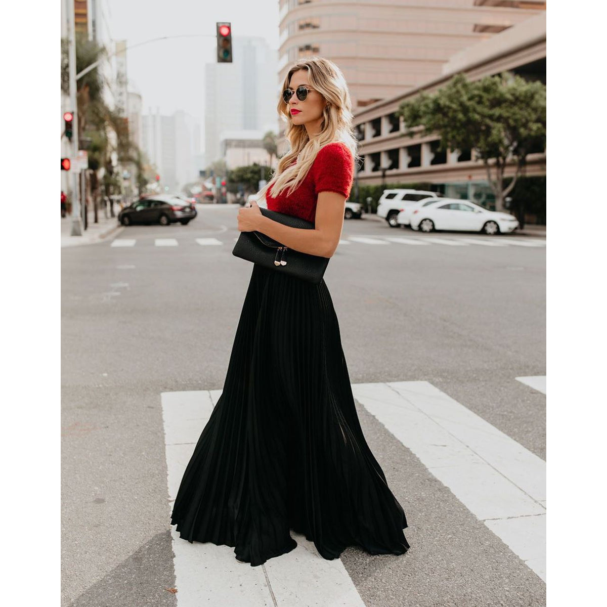 Maxi Skirt | Pleated Fall & High Waist