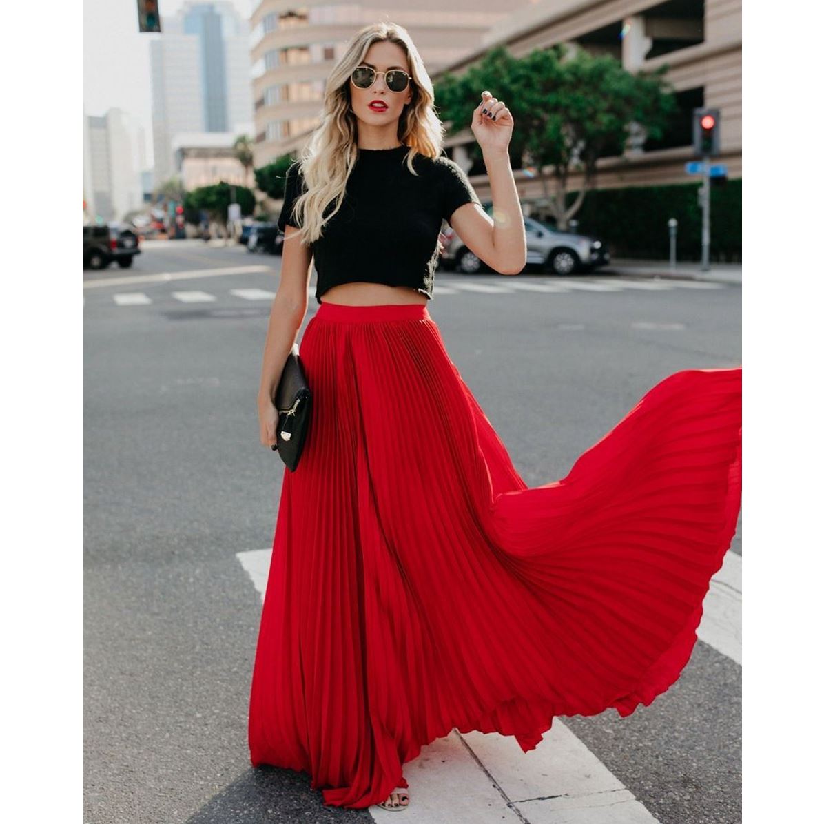 Maxi Skirt | Pleated Fall & High Waist
