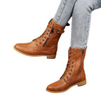 ODETTE | LACE-UP BUCKLE BOOTS